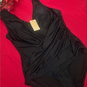 Women’s XXL Popilush Classic Black One Piece Swimsuit